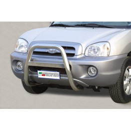 EC Homologated Bullbar, Misutonida 4x4 High Medium Bar, Color Black, Hyundai Santa Fe - EDK.ro