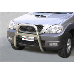 EC Homologated Bullbar, Misutonida 4x4 High Medium Bar, Color Black, Hyundai Terracan - EDK.ro
