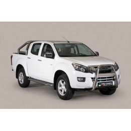 EC Homologated Bullbar, Misutonida 4x4 High Medium Bar, Color Silver, Isuzu D-Max 2012 - 2019 - EDK.ro