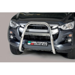 EC Homologated Bullbar, Misutonida 4x4 High Medium Bar, Color Silver, Isuzu D-Max 2020 - 2023 - EDK.ro