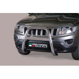 EC Homologated Bullbar, Misutonida 4x4 High Medium Bar, Color Black, Jeep Compass - EDK.ro