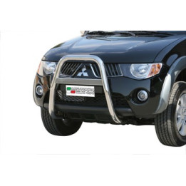 EC Homologated Bullbar, Misutonida 4x4 High Medium Bar, Color Silver, Mitsubishi L200 2006 - 2009 - EDK.ro