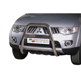 EC Homologated Bullbar, Misutonida 4x4 High Medium Bar, Color Silver, Mitsubishi L200 2010 - 2015 - EDK.ro