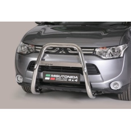 EC Homologated Bullbar, Misutonida 4x4 High Medium Bar, Color Black, Mitsubishi Outlander - EDK.ro