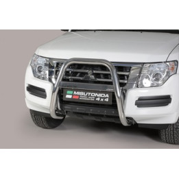 EC Homologated Bullbar, Misutonida 4x4 High Medium Bar, Color Black, Mitsubishi Pajero 2015 - Present - EDK.ro