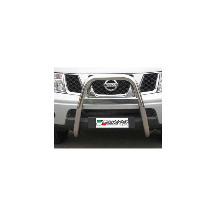 EC Homologated Bullbar, Misutonida 4x4 High Medium Bar, Color Black, Nissan Navara 2005 - 2010 - EDK.ro