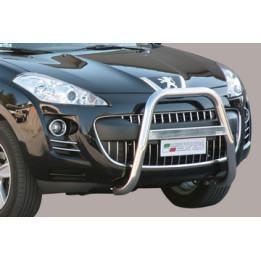 EC Homologated Bullbar, Misutonida 4x4 High Medium Bar, Color Black, Peugeot 4007 - EDK.ro