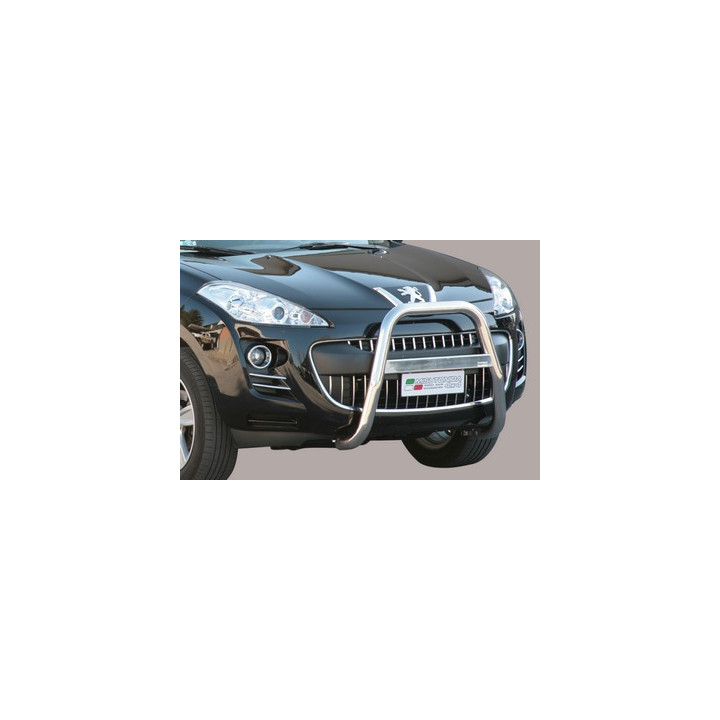 EC Homologated Bullbar, Misutonida 4x4 High Medium Bar, Color Black, Peugeot 4007 - EDK.ro