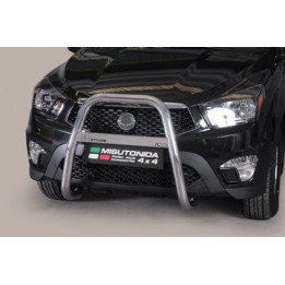 Bullbar Omologat RAR, Misutonida 4x4 High Medium Bar, Culoare Negru, SsangYong Actyon Sports - EDK.ro