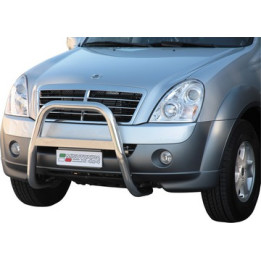 Bullbar Omologat RAR, Misutonida 4x4 High Medium Bar, Culoare Negru, SsangYong Rexton - EDK.ro