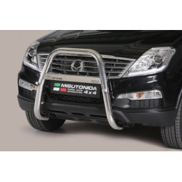 EC Homologated Bullbar, Misutonida 4x4 High Medium Bar, Color Black, SsangYong Rexton - EDK.ro