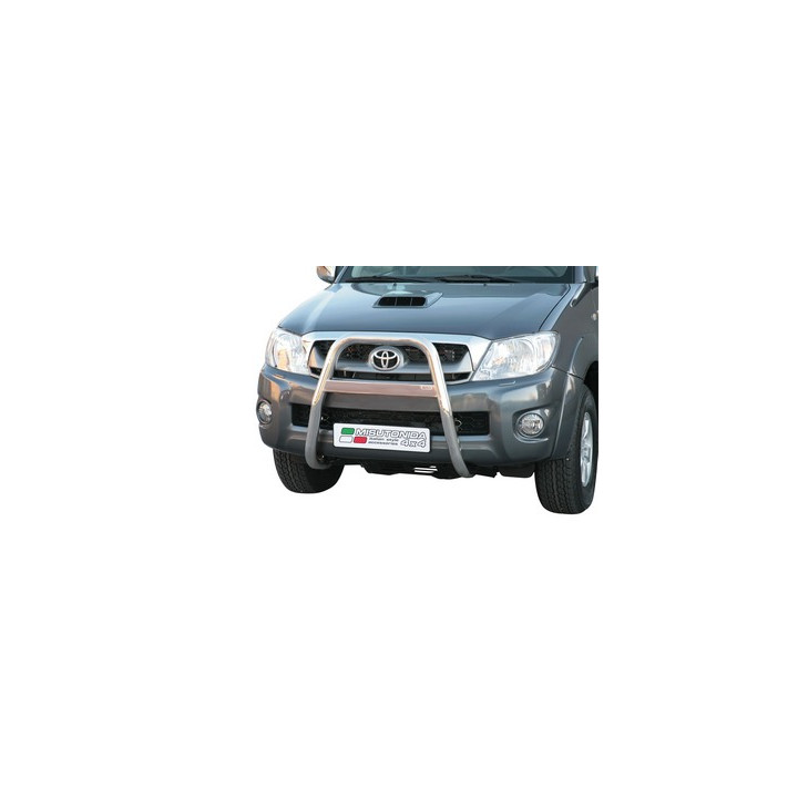 EC Homologated Bullbar, Misutonida 4x4 High Medium Bar, Color Silver, Toyota Hilux 2006 - 2011 - EDK.ro