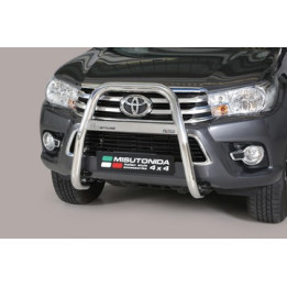 Bullbar Omologat RAR, Misutonida 4x4 High Medium Bar, Culoare Argintiu, Toyota Hilux 2016 - 2020 - EDK.ro