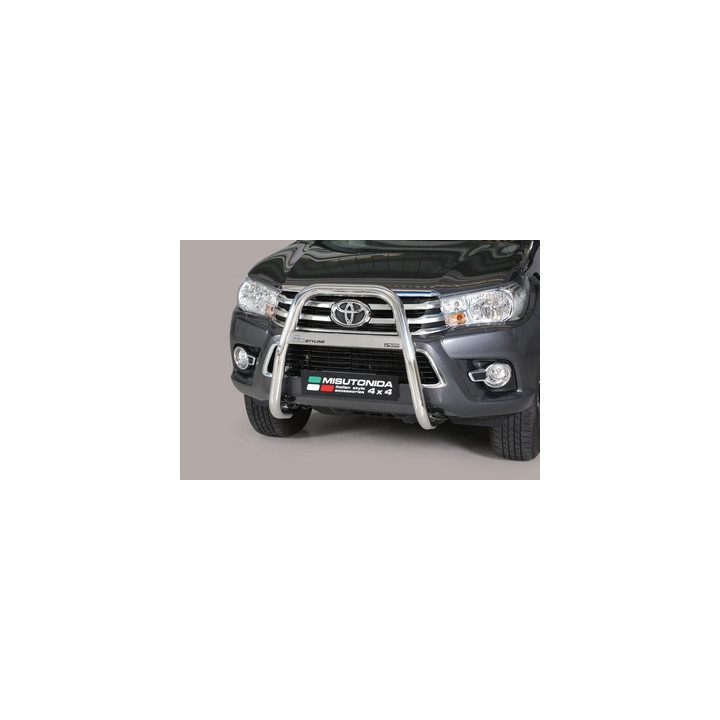 Bullbar Omologat RAR, Misutonida 4x4 High Medium Bar, Culoare Argintiu, Toyota Hilux 2016 - 2020 - EDK.ro
