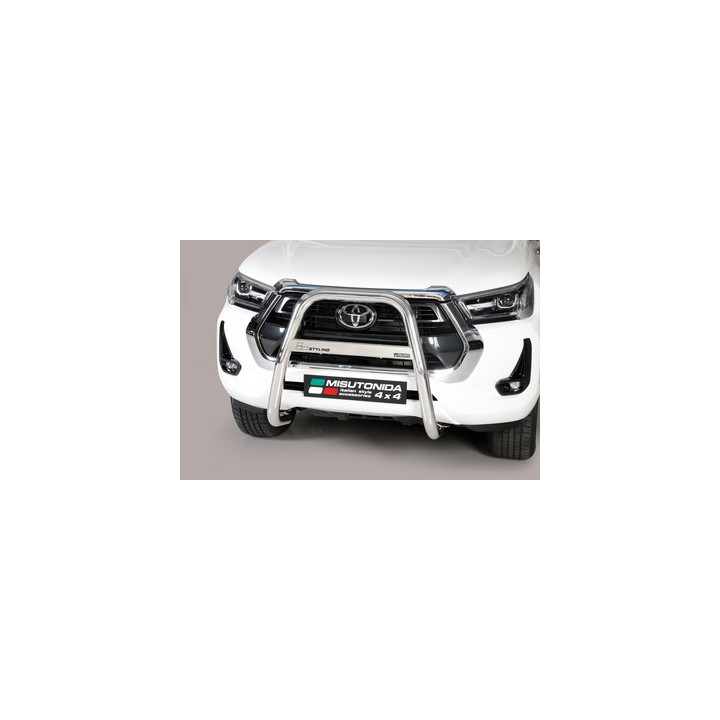 Bullbar Omologat RAR, Misutonida 4x4 High Medium Bar, Culoare Argintiu, Toyota Hilux 2021 - Prezent - EDK.ro