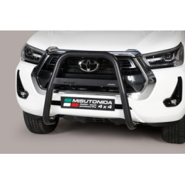 EC Homologated Bullbar, Misutonida 4x4 High Medium Bar, Color Black, Toyota Hilux 2021 - Present - EDK.ro