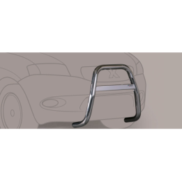 Bullbar Omologat RAR, Misutonida 4x4 High Medium Bar, Culoare Argintiu, Toyota Land Cruiser 120 2003 - 2008 - EDK.ro