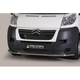 EC Homologated Bullbar, Misutonida 4x4 Long Bar, Color Silver, Citroën Jumper 2006 - 2013 - EDK.ro