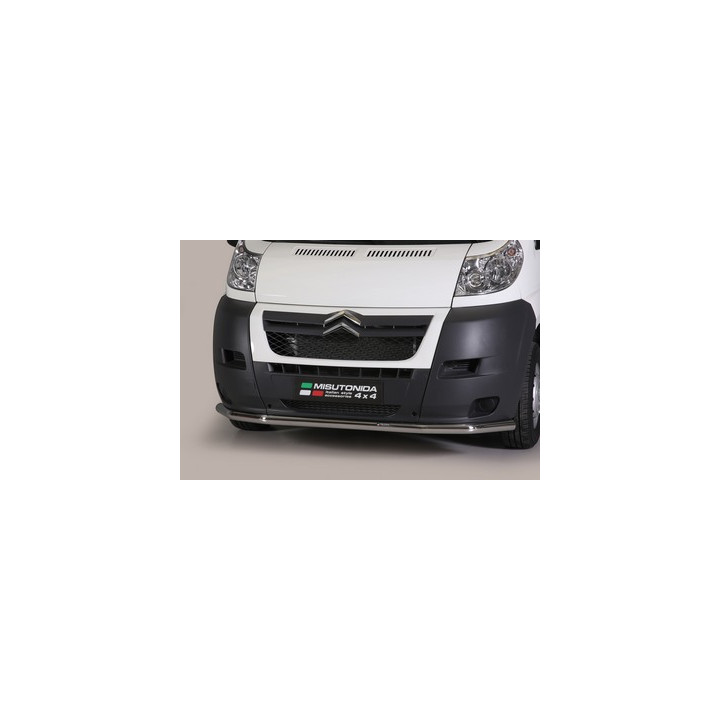 EC Homologated Bullbar, Misutonida 4x4 Long Bar, Color Silver, Citroën Jumper 2006 - 2013 - EDK.ro
