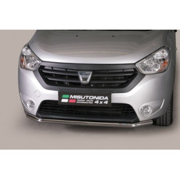 EC Homologated Bullbar, Misutonida 4x4 Long Bar, Color Silver, Dacia Dokker - EDK.ro