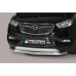 EC Homologated Bullbar, Misutonida 4x4 Long Bar, Color Silver, Opel Mokka X - EDK.ro
