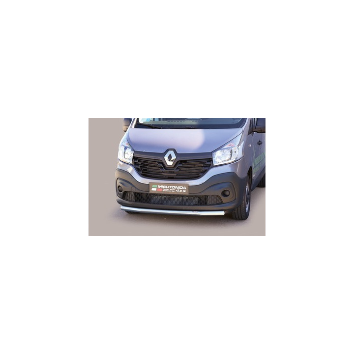 EC Homologated Bullbar, Misutonida 4x4 Long Bar, Color Silver, Renault Trafic 2014 - Present - EDK.ro