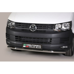 EC Homologated Bullbar, Misutonida 4x4 Long Bar, Color Black, Volkswagen Transporter T6 2015 - 2018 - EDK.ro
