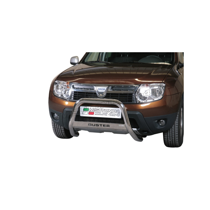 EC Homologated Bullbar, Misutonida 4x4 Medium Bar, Color Silver, Dacia Duster - EDK.ro