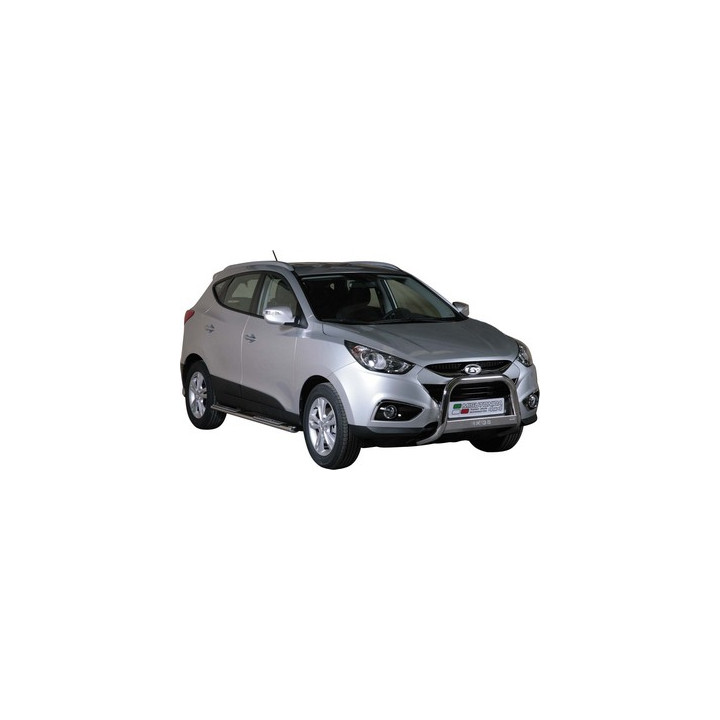 EC Homologated Bullbar, Misutonida 4x4 Medium Bar, Color Black, Hyundai ix35 - EDK.ro