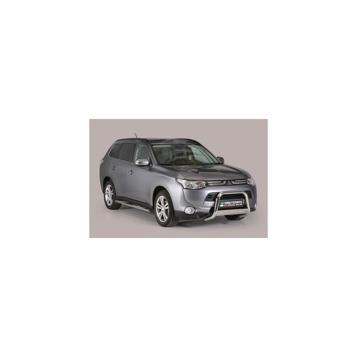 EC Homologated Bullbar, Misutonida 4x4 Medium Bar, Color Silver, Mitsubishi Outlander - EDK.ro