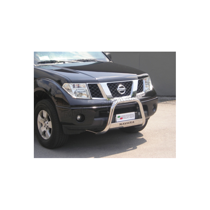 EC Homologated Bullbar, Misutonida 4x4 Medium Bar, Color Silver, Nissan Navara 2005 - 2010 - EDK.ro