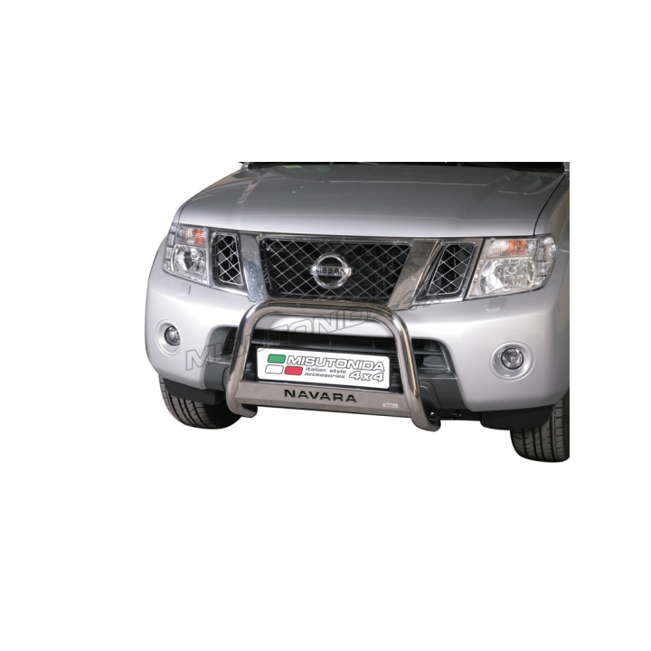 EC Homologated Bullbar, Misutonida 4x4 Medium Bar, Color Silver, Nissan Navara 2010 - 2015 - EDK.ro