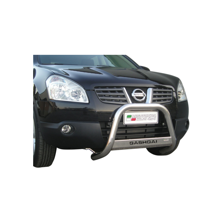 EC Homologated Bullbar, Misutonida 4x4 Medium Bar, Color Silver, Nissan Qashqai - EDK.ro