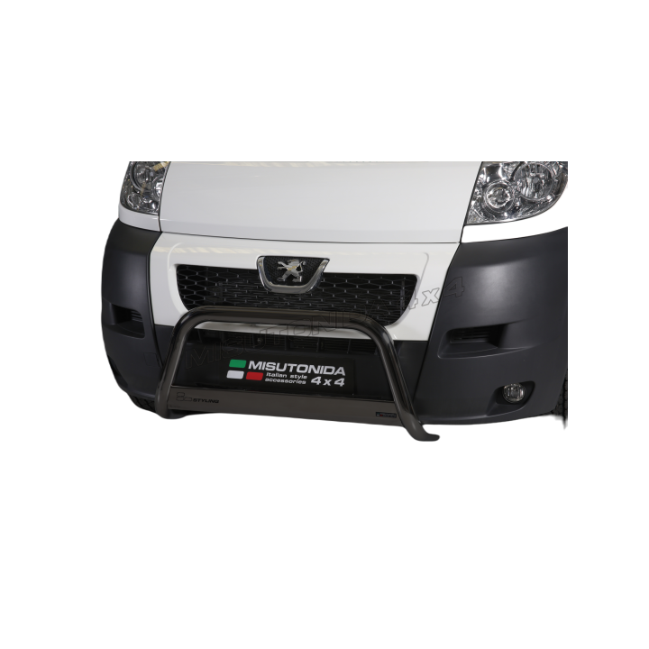 EC Homologated Bullbar, Misutonida 4x4 Medium Bar, Color Black, Peugeot Boxer 2006 - 2013 - EDK.ro