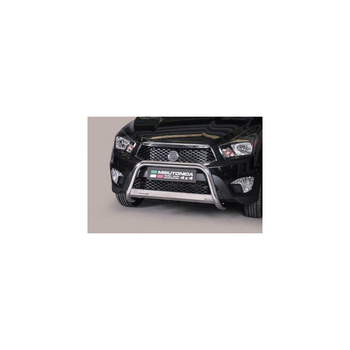 EC Homologated Bullbar, Misutonida 4x4 Medium Bar, Color Silver, SsangYong Actyon Sports - EDK.ro