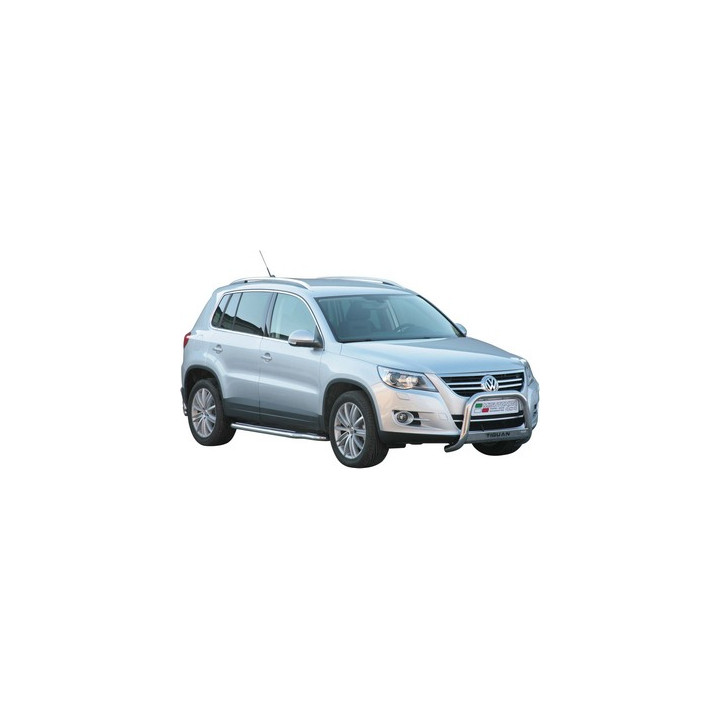 EC Homologated Bullbar, Misutonida 4x4 Medium Bar, Color Black, Volkswagen Tiguan - EDK.ro
