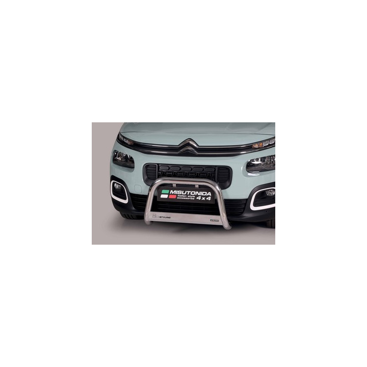 EC Homologated Bullbar, Misutonida 4x4 Medium Bar, Color Black, Citroën Berlingo 2018 - Present - EDK.ro