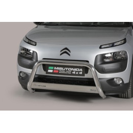 EC Homologated Bullbar, Misutonida 4x4 Medium Bar, Color Silver, Citroën C4 Cactus - EDK.ro