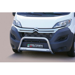 Bullbar Omologat RAR, Misutonida 4x4 Medium Bar, Culoare Argintiu, Citroën Jumper 2014 - 2023 - EDK.ro