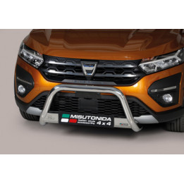 EC Homologated Bullbar, Misutonida 4x4 Medium Bar, Color Silver, Dacia Sandero Stepway - EDK.ro