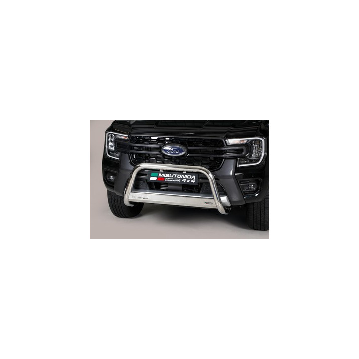 EC Homologated Bullbar, Misutonida 4x4 Medium Bar, Color Silver, Ford Ranger 2023 - Present - EDK.ro