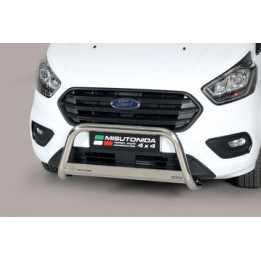 EC Homologated Bullbar, Misutonida 4x4 Medium Bar, Color Silver, Ford Transit Custom 2018 - 2023 - EDK.ro