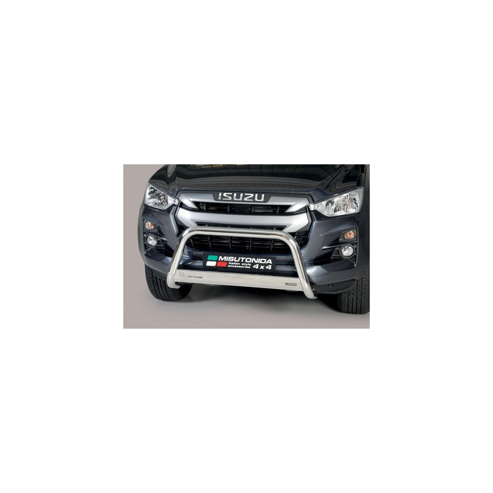 EC Homologated Bullbar, Misutonida 4x4 Medium Bar, Color Silver, Isuzu D-Max 2020 - 2023 - EDK.ro