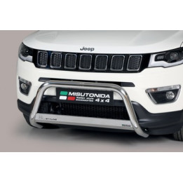EC Homologated Bullbar, Misutonida 4x4 Medium Bar, Color Silver, Jeep Compass - EDK.ro