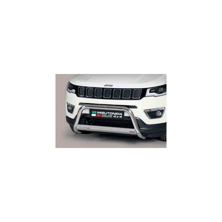 EC Homologated Bullbar, Misutonida 4x4 Medium Bar, Color Silver, Jeep Compass - EDK.ro