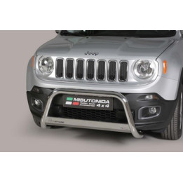 EC Homologated Bullbar, Misutonida 4x4 Medium Bar, Color Silver, Jeep Renegade - EDK.ro