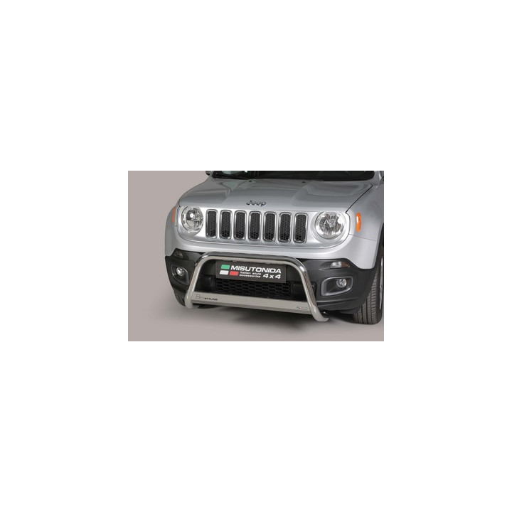 EC Homologated Bullbar, Misutonida 4x4 Medium Bar, Color Silver, Jeep Renegade - EDK.ro