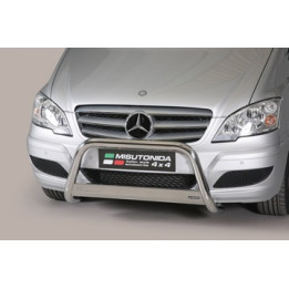EC Homologated Bullbar, Misutonida 4x4 Medium Bar, Color Silver, Mercedes-Benz Viano 2010 - 2014 - EDK.ro