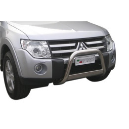 EC Homologated Bullbar, Misutonida 4x4 Medium Bar, Color Silver, Mitsubishi Pajero 2007 - 2014 - EDK.ro