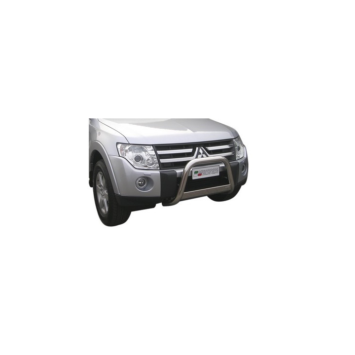 EC Homologated Bullbar, Misutonida 4x4 Medium Bar, Color Black, Mitsubishi Pajero 2007 - 2014 - EDK.ro